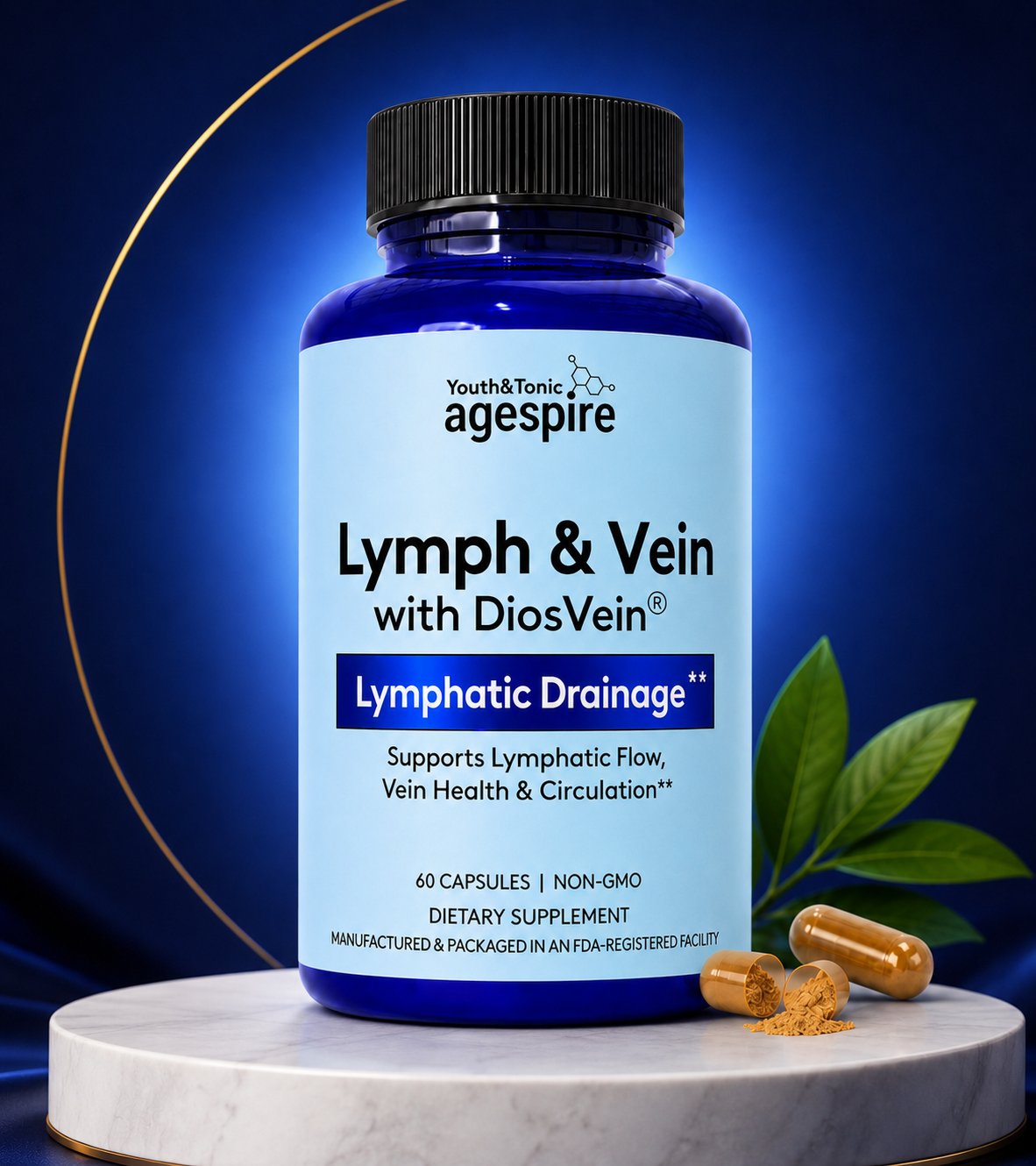 Lymph & Vein with DiosVein® — product bottle